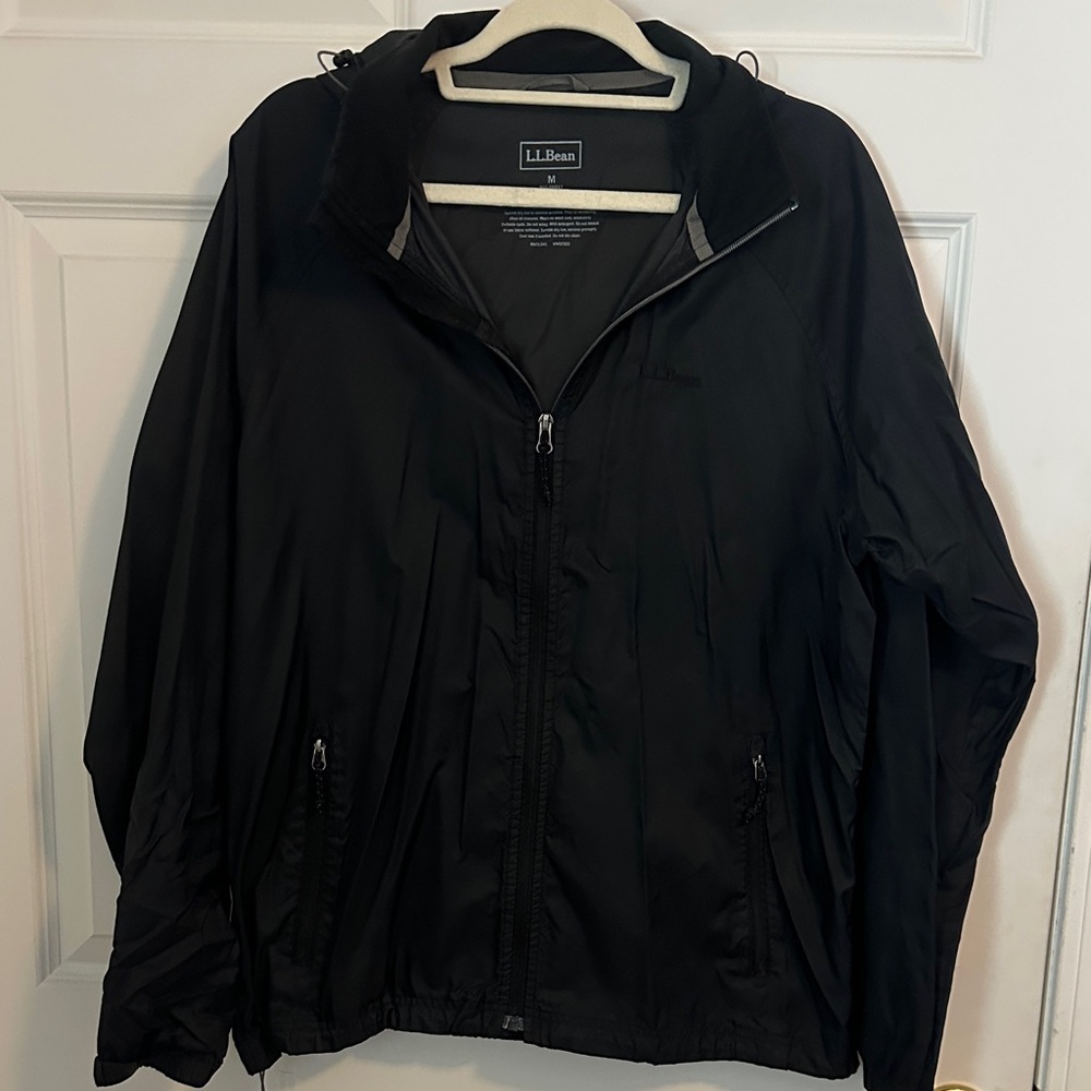 L.L. Bean Men's Black Windbreaker Jacket